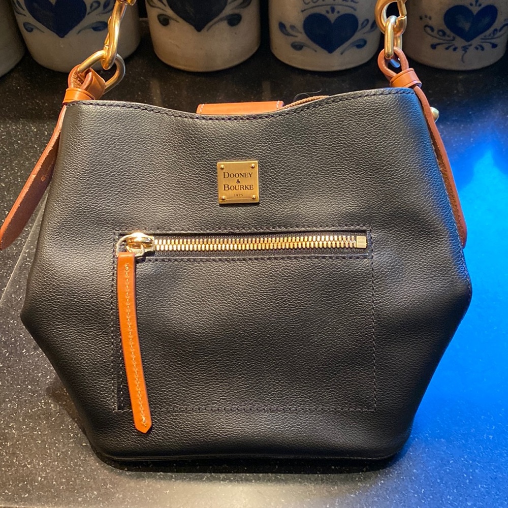 Dooney and Bourke black leather shoulder bag